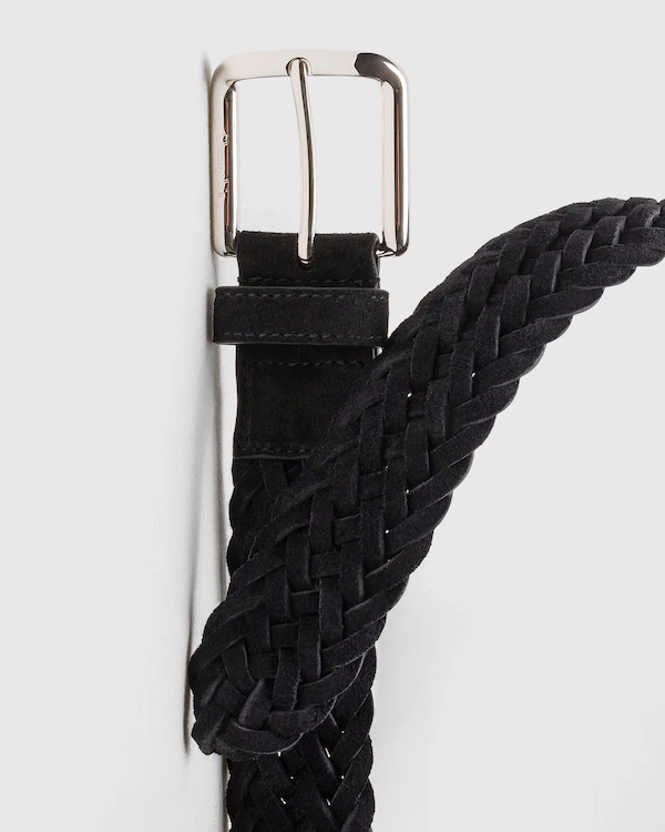 Belt Woven Suede Belt