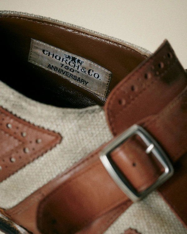 Shanghai 150Th Anniversary Monk Straps in calfskin and fabric