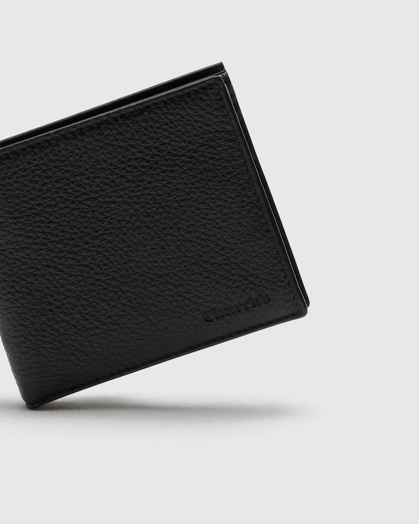 Billfold Coin Wallet Deer Print Calfskin Wallet