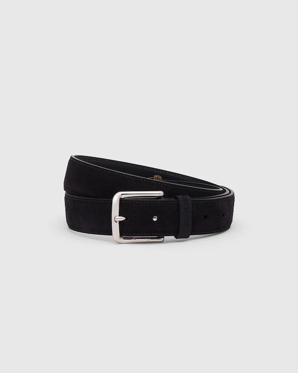 Square Buckle Belt Castoro Suede