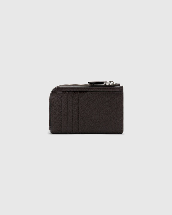 Card Holder Deer Print Calfskin Card Holder