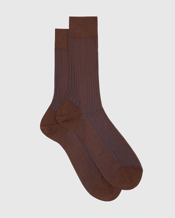 Contrast Ribbed Socks Cotton Ribbed Short
